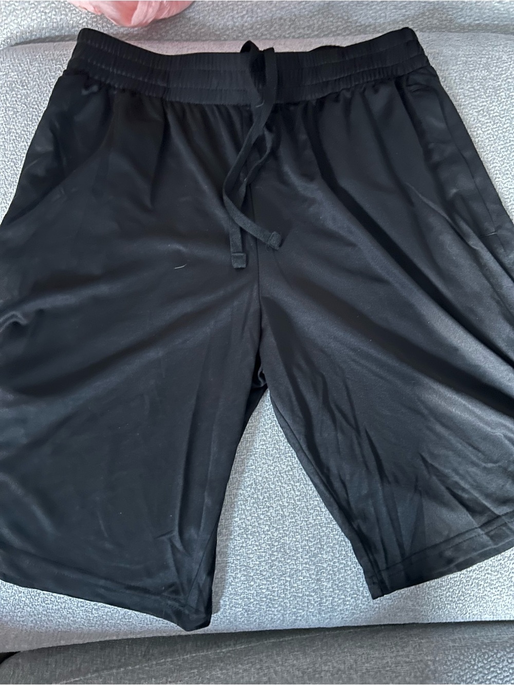Men's Black Performance Drawstring Shorts